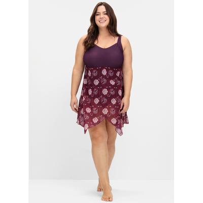 Badekleid SHEEGO BY JOE BROWNS, Damen, Gr. 48, Cup B, lila (beere, gemustert), Elasthan, Badeanzüge Image