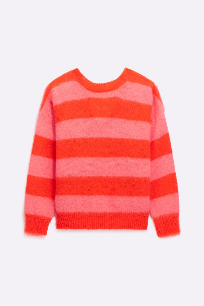 Orange-pinker CAMIVSTRIPE Pullover für Damen Image