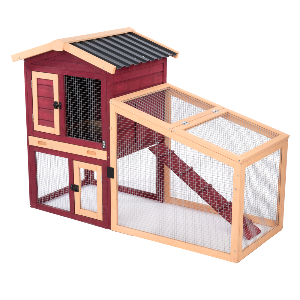 Clapier pour lapins TIAKI Scandinavia 140,5 x 98,9 x L 65 cm, pour petits animaux