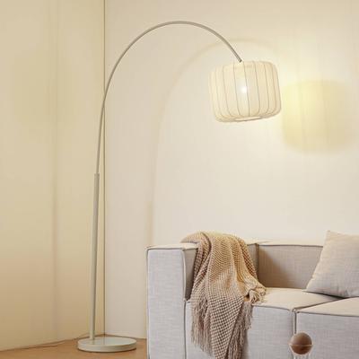Bogenlampe Helin Lindby, creme / amber, für Wohn- / Esszimmer, Textil / Stoff / Seide, Modern, Stehlampe Image