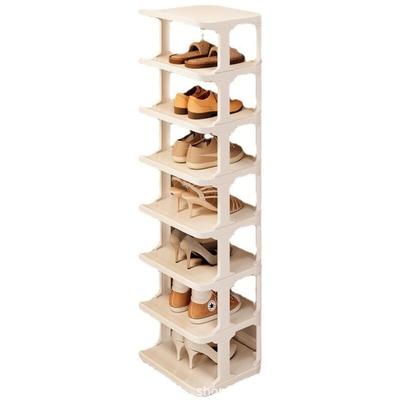 Schuhregal, kleines Schuhregal aus Kunststoff, einfach zu installierender Schuhschrank – 7 Ebenen Image