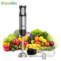 BioloMix Frullatore manuale ad immersione 3 in 1 da 1000 W con lama in acciaio inossidabile 304 per frullati, purea, robot da cucina per alimenti per bambini