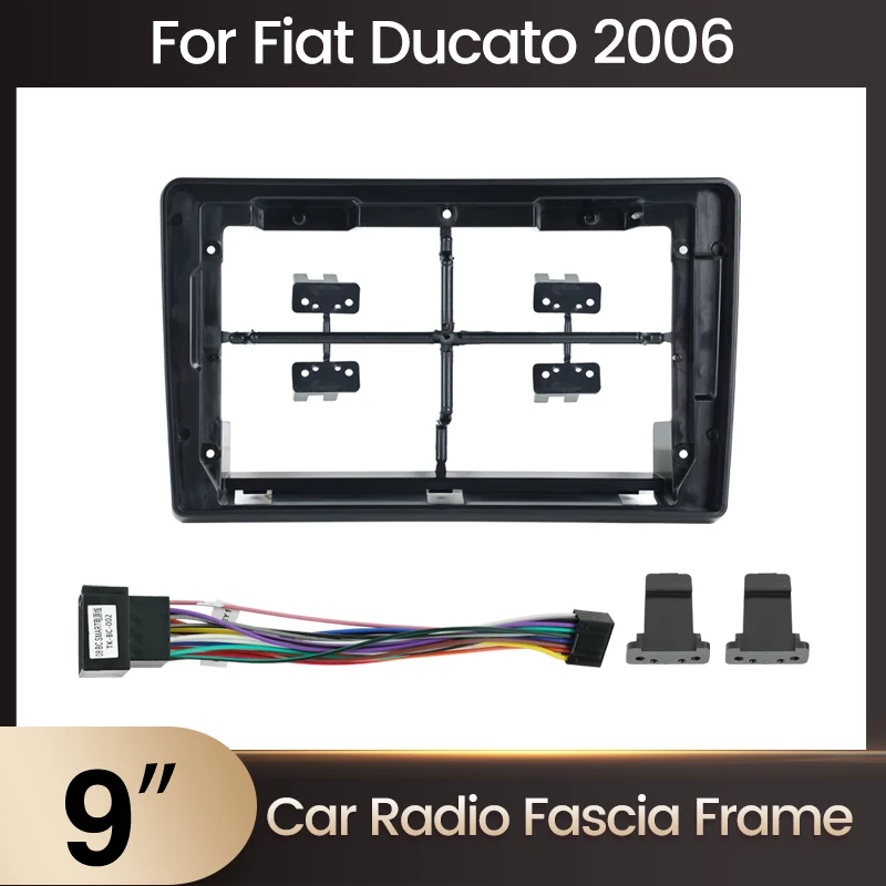 9 Zoll 2 Din Auto DVD Rahmen Audio Dash Trim Kits Panel Radio Player HD Bildschirm Für Fiat Ducato Peugeot Boxer Citroen Jumper 2 2006