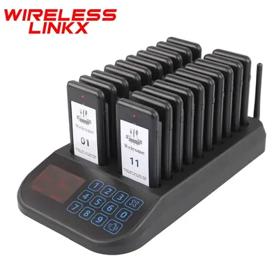 Wireless Restaurant Paging Pager System Customer Queue Guest Line Calling Beepers Buzzers For Church Cafe Food Court