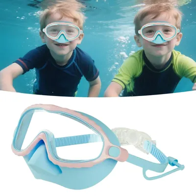 Goggles With Nose Cover Diving Glasses Anti-Fog No-Leak Clear Waterproof Snorkeling Goggles Gear For Children Kids Aged 4-15