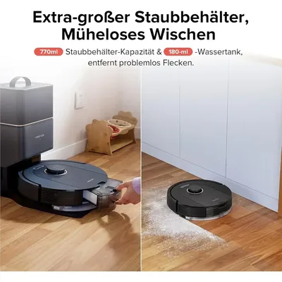 roborock Q5 Pro+ Staubsauger-Roboter mit Absaugstation, DuoRoller-Brush, 5500Pa Saugkraft, 2,5L Staubbeutel, 180ml Wassertank, Image