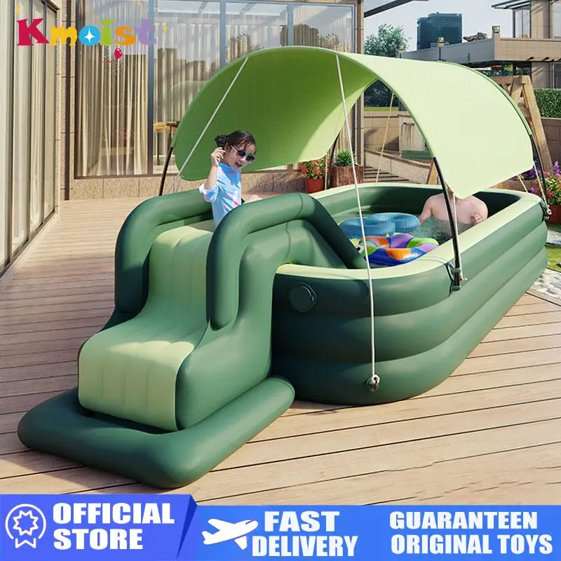 Schwimmbad aufblasbare Pools Kinder familie Outdoor Party Sonnenschutz klappbare Pool rutschen für Kinder Babys