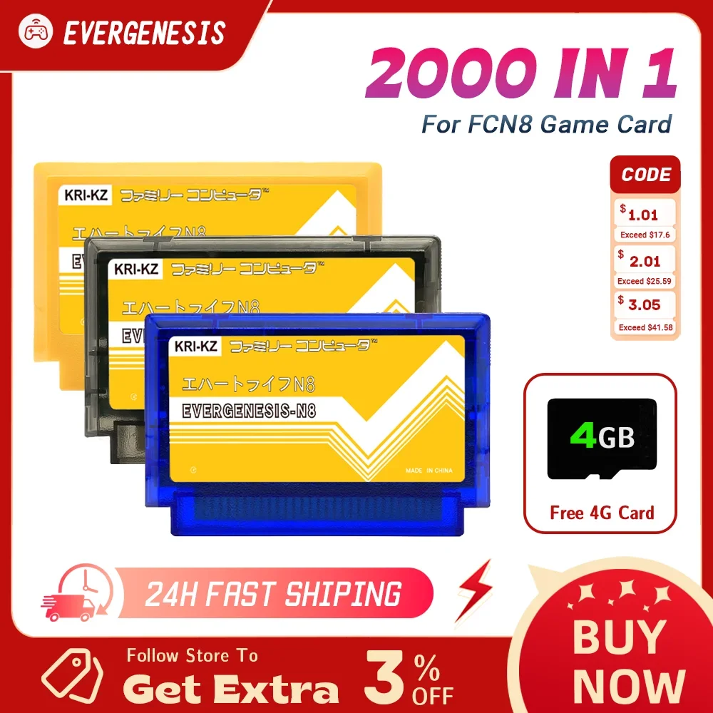 Carte de jeu FC N8 2000 en 1, Version multi-jeu Remix chinoise pour ordinateur familial, Console de jeu vidéo 8 bits, divertissement de jeu rétro
