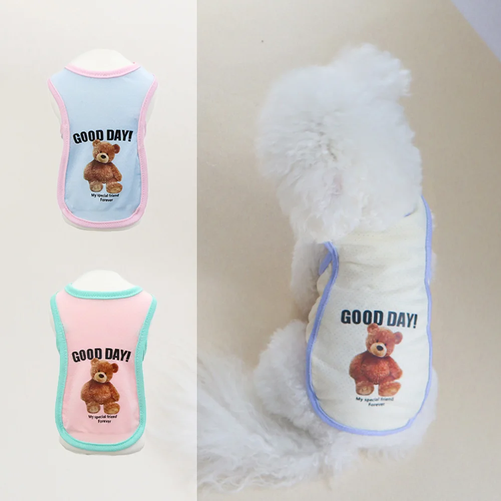 Haustier-Sommer-coole Kleidung, Katze und Hund, kühlend, kühl, kühl, kühl, kleines Tank-Top, bequem, atmungsaktiv, Bären-Tanktop, großer Hund, XS-6XL Image