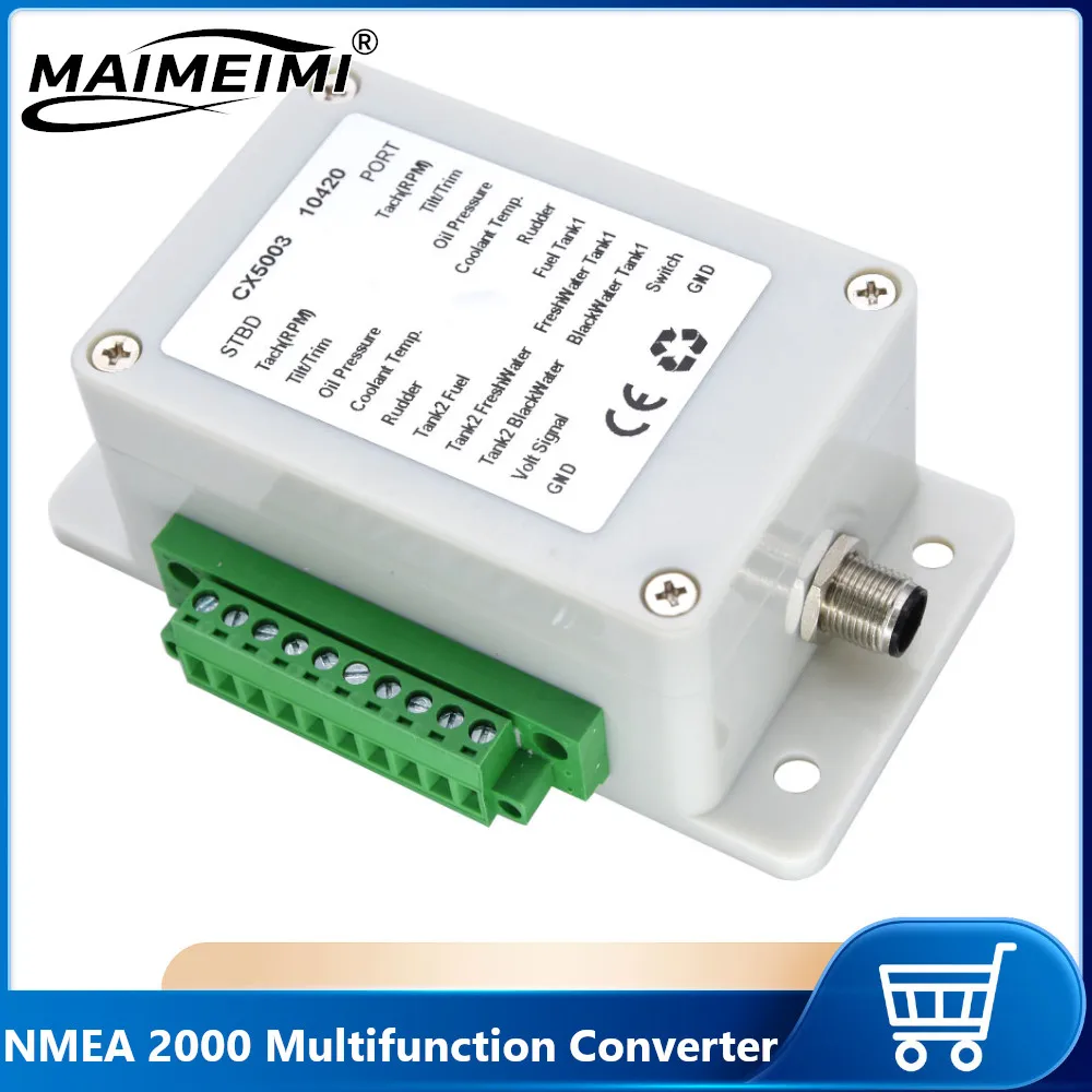 1 STÜCK CX5003 NMEA 2000 Multifunktionskonverter Verbinden Sie bis zu 18 Sensoren 0-190 Ohm NMEA2000 Konverter für Marine Boot Yacht Sensor Image