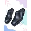 2025 neue Schwarze Männer Hausschuhe Karree Dicke Heels Erhöhen Slip-On Designer Elegante Retro Einfache männer Große größe Einzelnen Schuhe