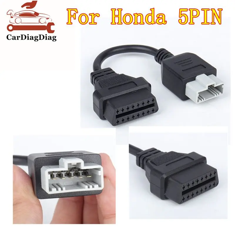 Hohe Qualität OBD Adapter Für Honda 5 Pin Diagnose Stecker Für Honda 5 Pin Auto Scanner OBD II Verlängerung Kabel Image