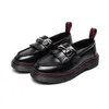Schwarz Echtes Leder Loafer Mann Britischen Stil Mode Quaste Plattform Schuhe Für Mann Frauen Business Casual Schuhe Große Größe 35-46
