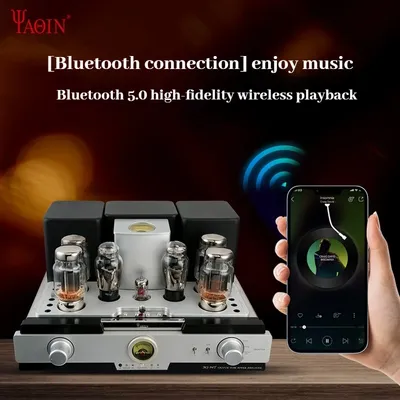 Yaqin MS-94T Röhrenverstärker KT88 Röhren-integrierter Audioverstärker Bluetooth-Push-Pull-Verstärker 50 W * 2 Vinyl-Plattenspieler Image