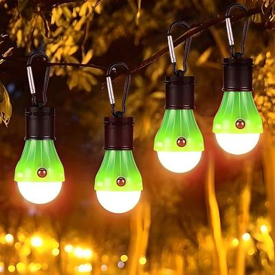 4pcs Camping Lanterns Portable LED Outdoor Waterproof Tent Lights 50LM Waterproof Camping for Backpacking Hiking Fishing Emergency Hanging Light Lightweight