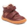 Barfußschuh BISGAARD "barefoot becky lamb", Kinder, Gr. 26, rot (bordeaux), Leder, casual, Schuhe, Winterboots mit Lammfell, Größenschablone zum Download
