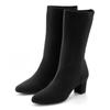 Stiefelette LASCANA "Sock-Boot, Schlupf-Stiefel, Ankle Boots", Damen, Gr. 35, schwarz, Obermaterial: 100% Textilmaterial. Futter: 100% Textilmaterial. Decksohle: 100% Lederimitat. Laufsohle: 100% Synthetik, unifarben, modisch, Schuhe, aus...