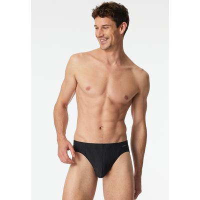Rioslip SCHIESSER "Pure Micro", Herren, Gr. 7, 000, schwarz, Single Jersey, Obermaterial: 80% Polyamid, 20% Elasthan, körpernah, Unterhosen, ohne Eingriff, ohne störende Seitennähte, gestreift Image