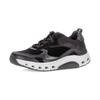 Plateausneaker GABOR ROLLINGSOFT, Damen, Gr. 37, silber (schwarz, altsilberfarben), Veloursleder, Kalbsleder, metallic, sportlich, Schuhe, mit gepolstertem Schaftrand