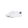 Plateausneaker TOMMY HILFIGER "CASUAL CUPSOLE SNEAKER", Damen, Gr. 37, weiß (weiß, blau), Nappaleder, sportlich, Schuhe, Freizeitschuh, Halbschuh, Schnürschuh mit seilticher Logoprägung