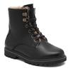 Winterboots BISGAARD "maia lamb", Kinder, Gr. 31, schwarz, Leder, Schuhe, Boots mit Lammfell, Größenschablone zum Download