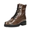 Schnürstiefelette GABOR COMFORT "Gabor Comfort Stiefelette Leder", Damen, Gr. 42, braun lack, Leder, casual, Schuhe