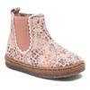 Chelseaboots BISGAARD "siggi lamb", Kinder, Gr. 25, nude flower, Leder, metallisierte Fasern, elegant, Schuhe, Babyschuh mit Lammfell, Größenschablone zum Download