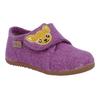Hausschuh RICHTER "Filzi WMS: Mittel", Kinder, Gr. 24, lila, Filz, bestickt, animal-print, casual, Schuhe, Hüttenschuh, Klettschuh mit WMS, Größenschablone zum Download