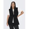Strickweste ONLY CARMAKOMA "CARKATIA SL RIB WRAP VEST KNT", Damen, Gr. S, schwarz, Strick, Rippstrick, Obermaterial: 50% Viskose, 27% Nylon, 23% Polyester, unifarben, modisch, regular fit, tiefer V-Ausschnitt, Westen