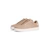 Plateausneaker TOMMY HILFIGER "CASUAL SUEDE SNEAKER", Damen, Gr. 41, grau (taupe), Veloursleder, sportlich, Schuhe, Freizeitschuh, Halbschuh, Schnürschuh mit seitlicher Logoprägung