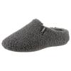Pantoffel VERBENAS "YORK GALES", Damen, Gr. 36, grau (dunkelgrau), Textil, klassisch, Schuhe, Pantoffel, Hausschuh, Homeslipper zum Schlupfen