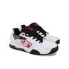 Sneaker DC SHOES "Versatile", Gr. 10(43), bunt (weiß, schwarz, rot), 50.71% Leder, 37.83% Synthetikmaterial, 11.46% Polyester, Schuhe