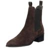 Stiefelette GANT "St Broomly", Damen, Gr. 40, braun (dunkelbraun), Veloursleder, elegant, Schuhe, Business Stiefelette, Schlupfboots in spitzer Form mit Blockabsatz