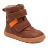 Barfußschuh BISGAARD "thorsten tex", Kinder, Gr. 27, braun (brandy), Leder, casual, Schuhe, Winterboots mit Lammwolle, Größenschablone zum Download