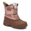 Winterstiefel BISGAARD "pixie", Kinder, Gr. 27, rosegold, braun, Leder, Synthetik, Textil, metallic, sportlich, Schuhe, Klettstiefel mit Lammwolle, Größenschablone zum Download