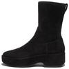 Plateaustiefelette FITFLOP "F-LUMA", Damen, Gr. 41, schwarz, Veloursleder, unifarben, casual, Schuhe, Stiefel, Chunky Boot mit Stretch-Schaft