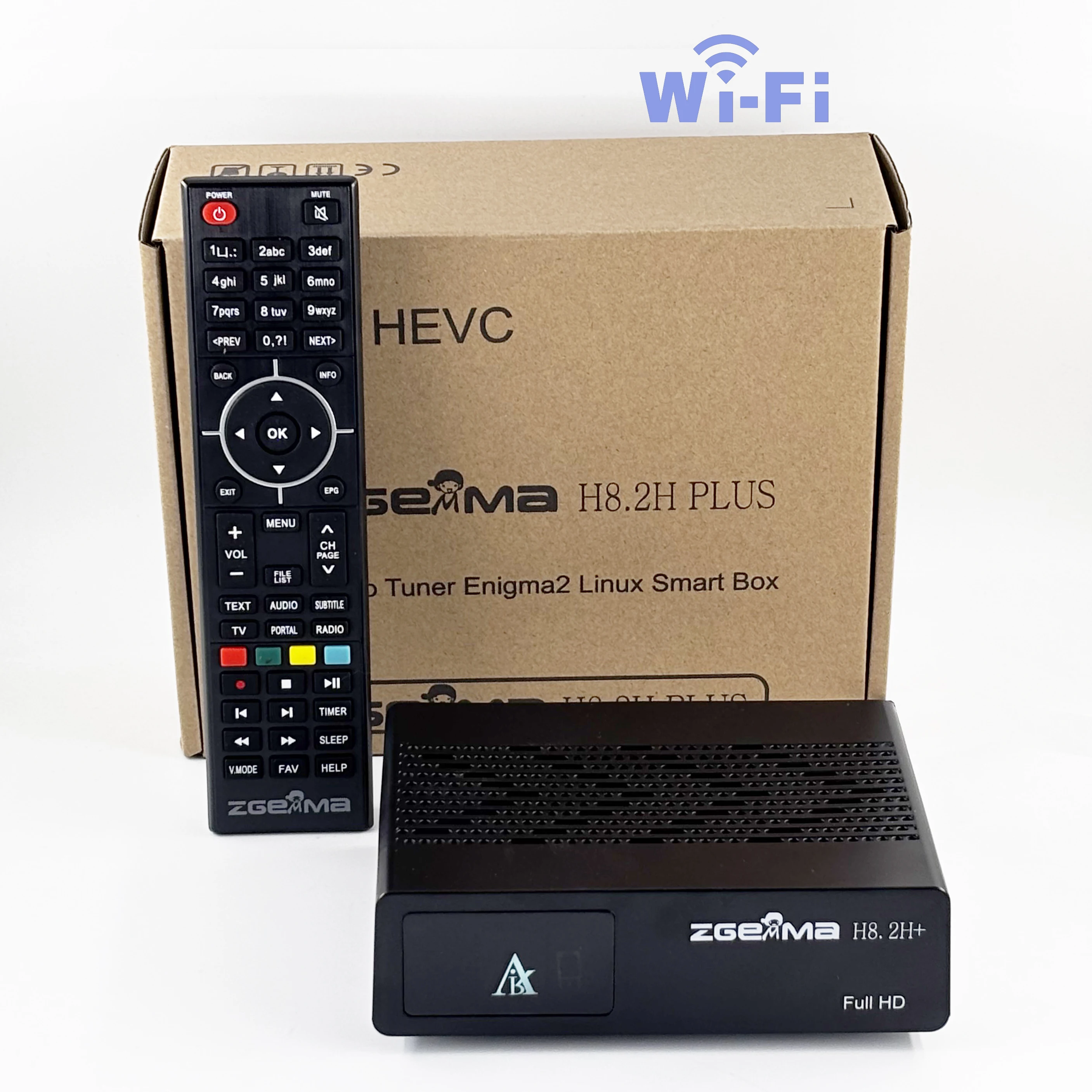 ZGEMMA H8.2H PLUS HEVC/H.265 Satelliten-TV-Decoder DVB T2/C + DVB S2 Satellit + terrestrisches/Kabel mit integriertem WLAN