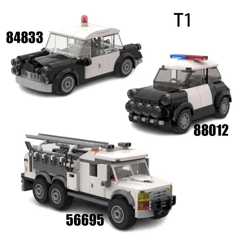 MOC-84833 88012 56695 City Car Building Blocks Model Car DIY City Engineering Module Heavy Truck Toy Gift