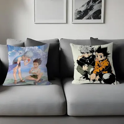 Anime HUNTER X HUNTER Kissenbezug, abnehmbarer, waschbarer Kissenbezug – ganzjähriges weiches Leinen Image