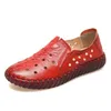 Große Ballerinas aus Rindsleder 42, Mokassins, Slipper, Damen-Sommer-Ausschnitte Schuhe, Damen-Fahr-Mokassin, tägliche Wanderschuhe