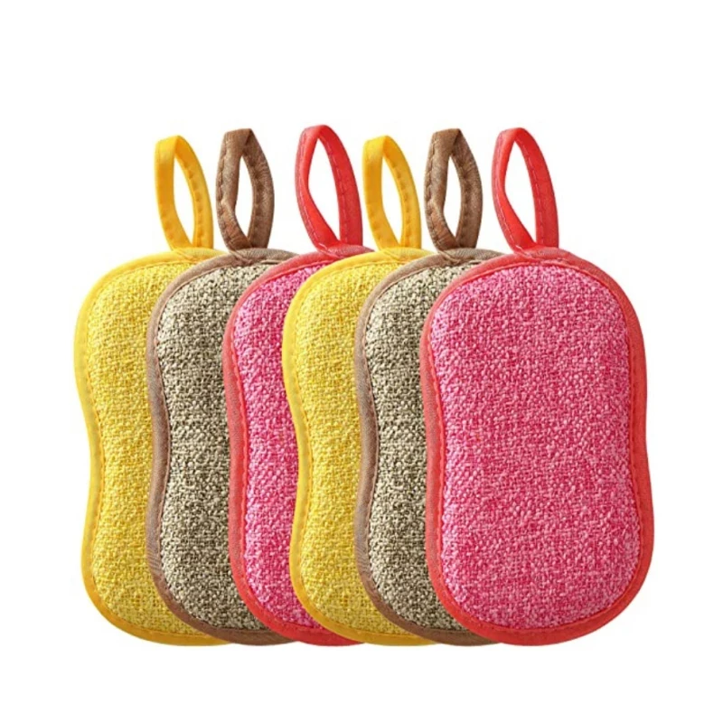 5/10/20/30pcs Geschirrs pül schwamm kratz fest Mikro faser magischer Schwamm Antihaft-Topf Geschirr tuch Küchen helfer Reinigungs utensilien Image