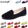 Frühling Sommer Frauen Flache Schuhe Frau Ballett Wohnungen Candy Farbe Damen Schuhe Große Größe Herbst Casual Schuhe Frauen Müßiggänger WSH2216
