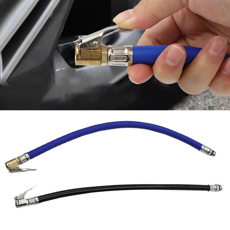 14,56 Zoll Anti-Explosion Schwarz Blau Aufblasbarer Schlauch für Luftkompressoren Autoreifenfüllschlauch Image