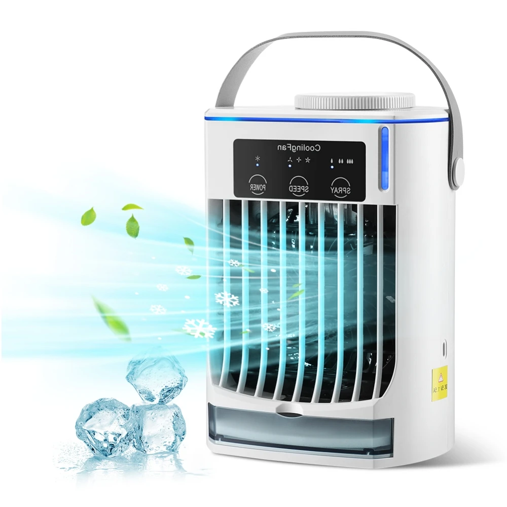 Kleine Raum klimaanlage für zu Hause wiederauf ladbare tragbare Sommer Desktop Luftkühler Sprüh ventilator feuchte saubere Luft für Büroräume Image