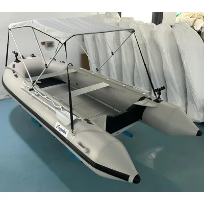 3.8m 4m 4.3m Grey Color PVC Inflatable Boat For 6 People For Lake River And Offshore Sea Travel Rowing Boat