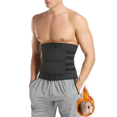 Männer Taille Trainer Bauch Abnehmen Body Shaper Bauch Shapers Gewicht Verlust Shapewear Bauch Schlank Modellierung Gürtel Gürtel Schweiß Trimmer Image