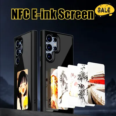 NFC E-ink Screen DIY Projection AI Phone Case for Samsung Galaxy S24 S23 Ultra S24+ Magnetic Shockproof Protector Cover