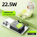Power Bank portatile da 20000 mAh Power Bank magnetico wireless con cavo USB C Batteria esterna a ricarica rapida per iPhone Samsung