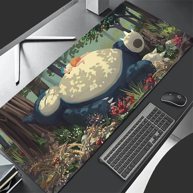 Mouse Pad Gaming Accessories PC Anime Gamer XXL P-pokemonS S-snorlax Computer Desk Mat Laptop Varmilo Keyboard Rug Cute Mousepad