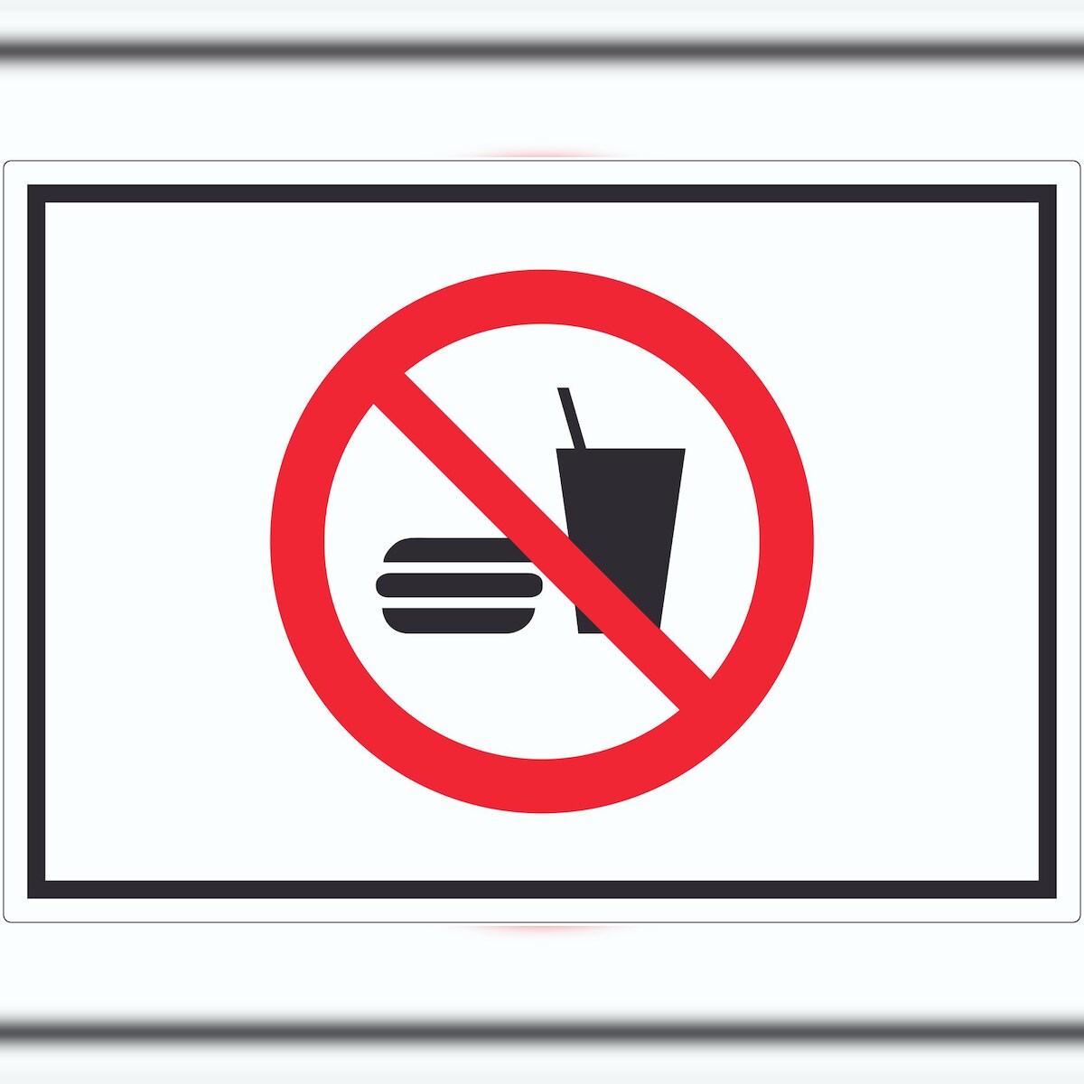 HB-Druck Essen und Trinken verboten 2 Symbol Aufkleber A3 (297x420mm) Image